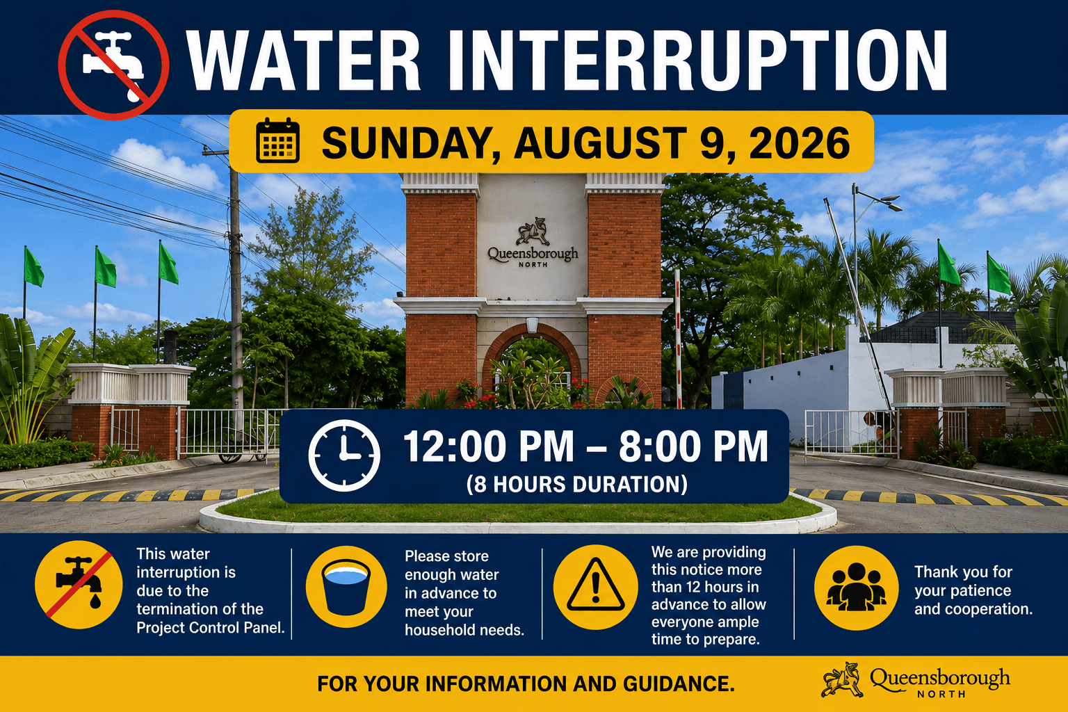 📢 Water Interruption Advisory